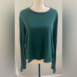 The Great Dark Green Long Sleeve Tee Relaxed Crewneck Small